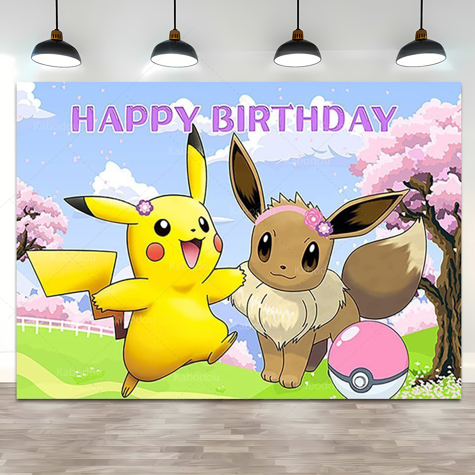 Pokemon Eevee Birthday Party B – обзор и цена Anime Cosplay Pokemon
