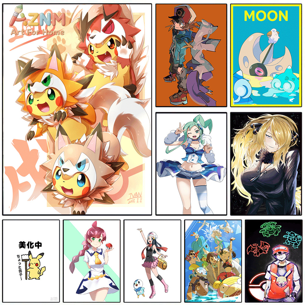 AZNM Pokemon Anime Canvas Wall – обзор и цена Anime Cosplay Pokemon