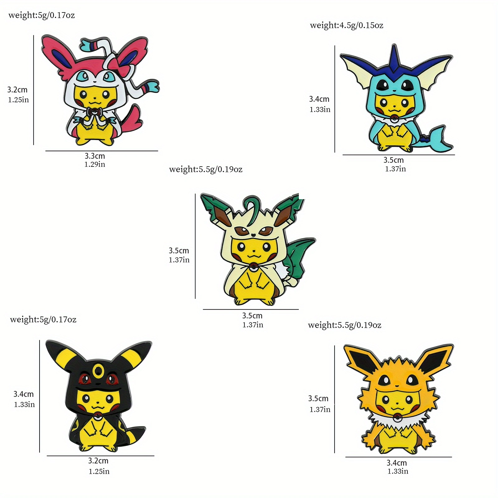 9 Pcs Creative Cartoon Brooch  – обзор и цена Anime Cosplay Pokemon