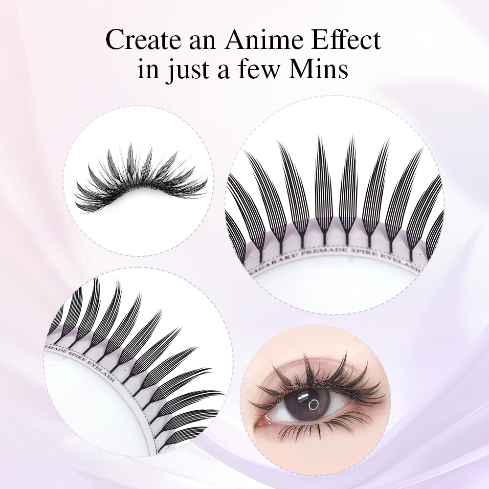 NAGARAKU Premade Spire Eyelash – обзор и цена Anime Cosplay Lashes