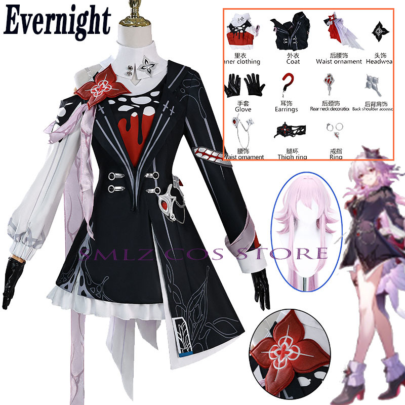 Newly Evernight Cosplay Honkai – обзор и цена Anime Cosplay Dresses