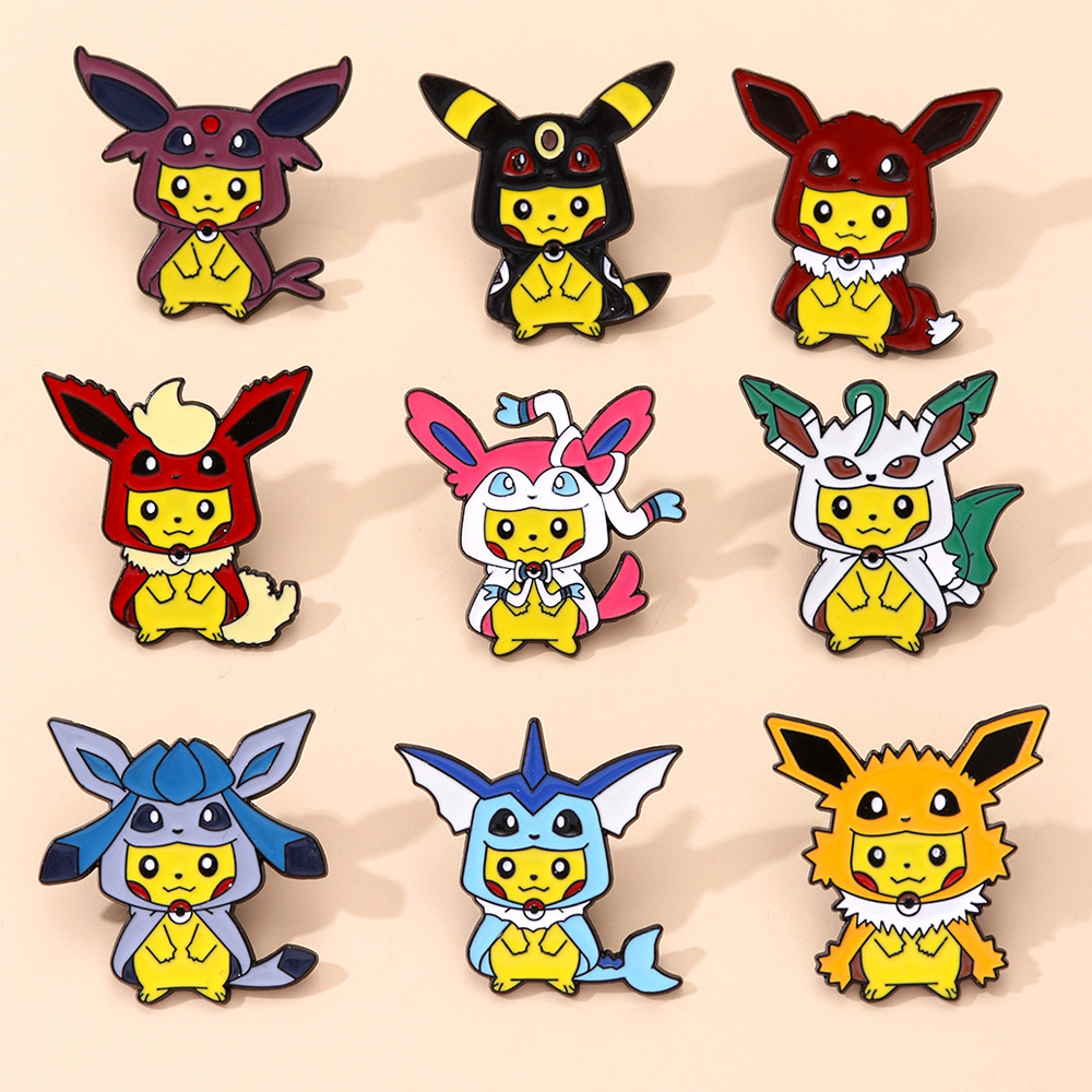 9Pcs Anime Pokemon Lapel Pins  – обзор и цена Anime Cosplay Pokemon