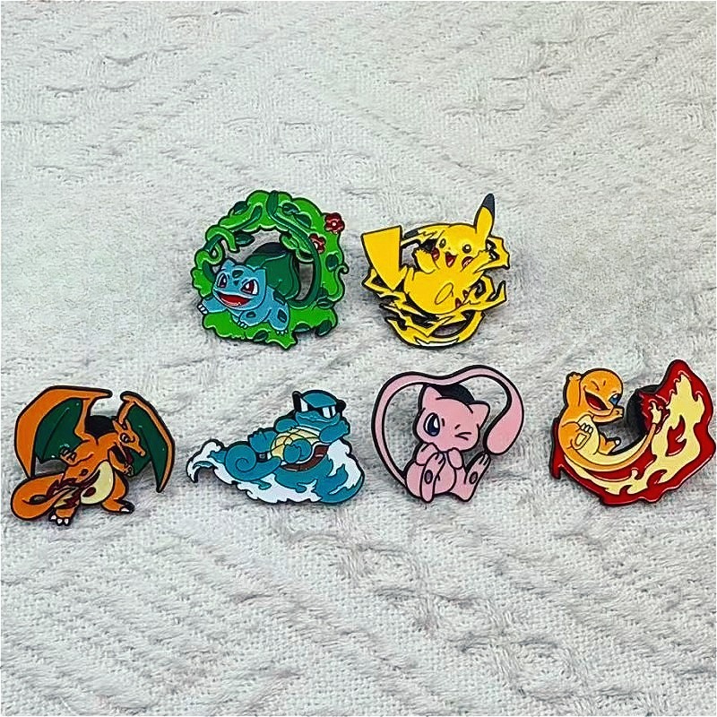 6pcs Anime Pins Set Pokemon En – обзор и цена Anime Cosplay Pokemon
